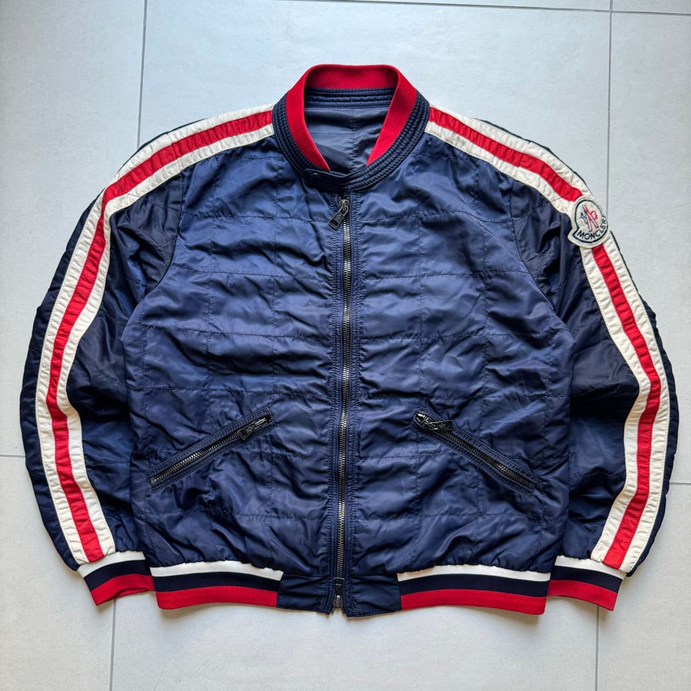Image of Moncler Nylon Biker Jacket, Size Medium