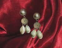 Image 1 of Coin & Cowrie Shell Earrings 