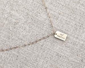 Image of 9ct yellow gold Luggage tag necklace 