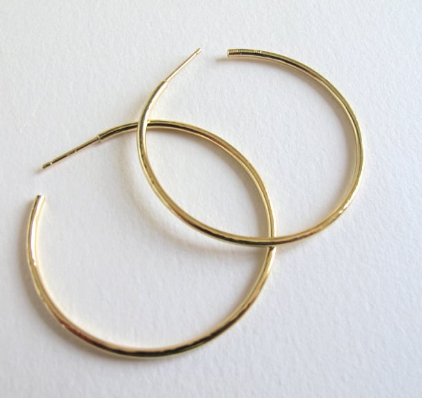 Hammered on sale gold hoops