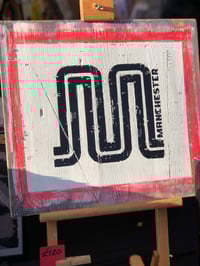 Image 2 of M is for Manchester hand painted on wood 