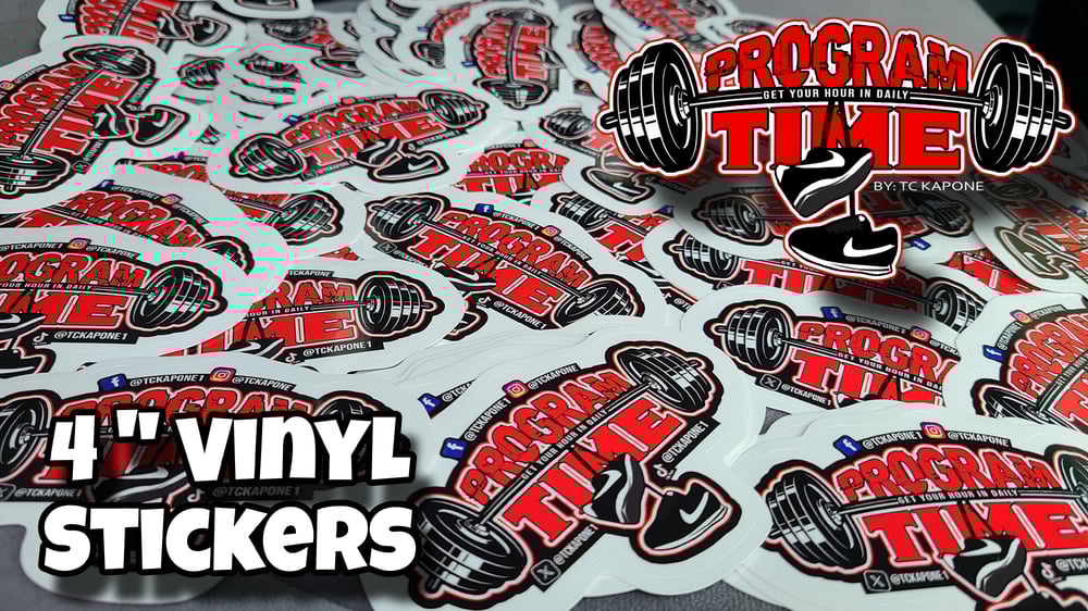 Program Time 4" Vinyl Stickers (qty 2)