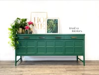 Image 1 of Vintage, Mid Century Modern, Retro, Nathan Sideboard, Drinks Cabinet Painted In Green