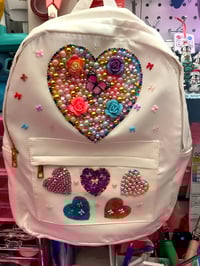 Image 4 of BLING HEART ROSE BACK PACK 