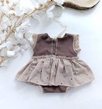 Image 3 of Newborn girls body-dress - Mathilde | brown