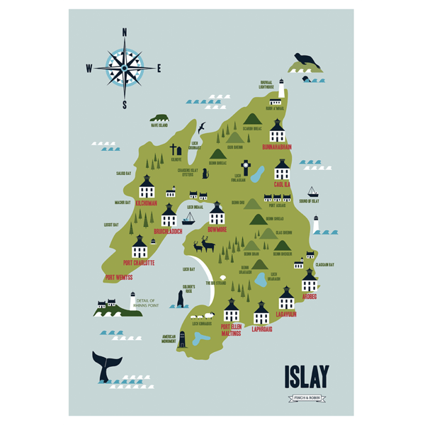 Image of Printed Map of The Isle of Islay