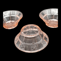 Image 3 of Set of 3 Jeanette Doric Pink Depression Small Berry Bowls