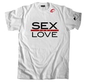 Image of "Sex over Love" tee x trios clothing x champion