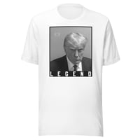 Image 2 of Trump Legend Mugshot Unisex t-shirt from PatriotsCo.com