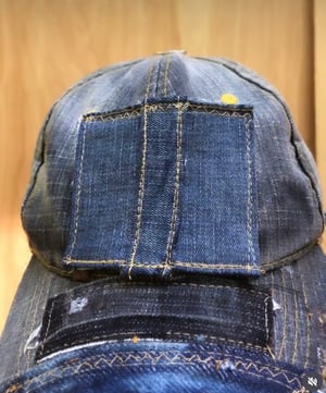 Image of Nwn- Earth and ashes denim Unstructured Denim Baseball cap in sun faded Denim