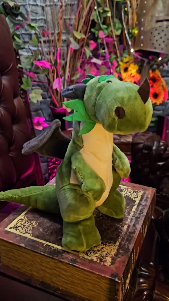 👑The Armored Kingdom Green Standing Snugglefang the Soft Dragon Plushie