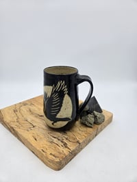 Image 2 of Black Full Moon Crow Mug