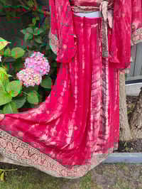 Image 9 of Athena Stevie Maxi Skirt Set Blue- waist goes to 52 inches and pulls tiny size