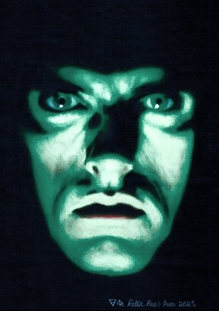 Image of Creepy Green Light A4 artprint 