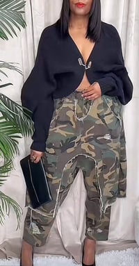 Image 3 of Camo Harem Distressed DIVA Pants