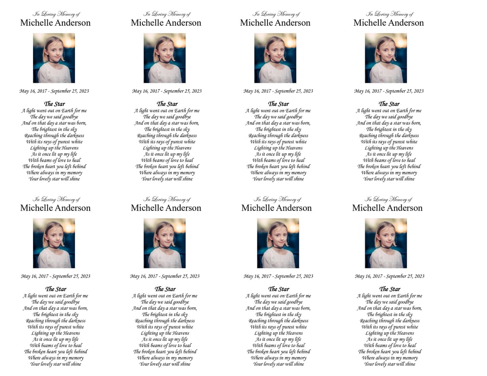 Teddy Bear Prayer Cards