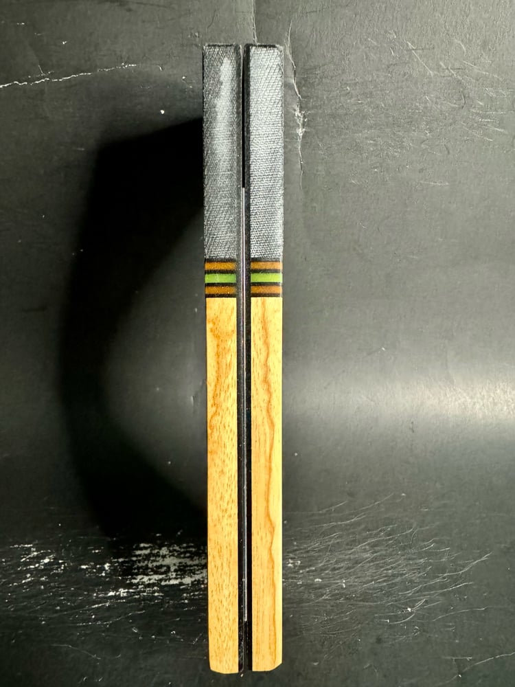 Image of G-carta Micarta & Spalted Tamarind GLOW Segmented Knife Scales