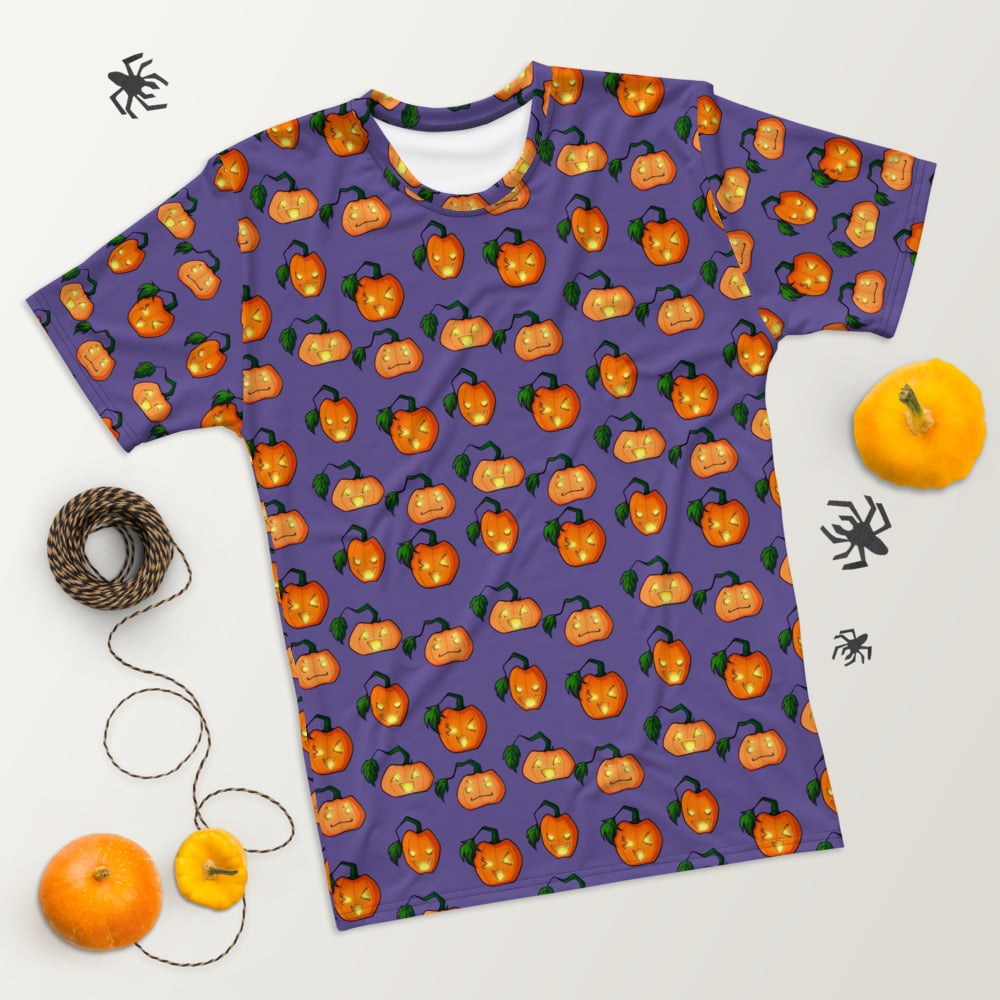 Spooky All-over Pumpkin Shirt ~ Purple