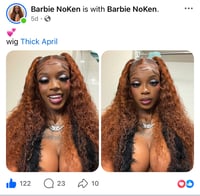 Image 2 of 30in reddish brown highlights wig