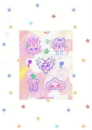 noobie town tiny silly guys sticker sheet