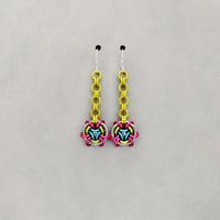 Image 2 of Hoodoo Hex Pride Flag Earrings