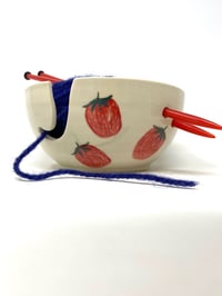 Image 5 of Strawberry Decorated Medium Yarn Bowl