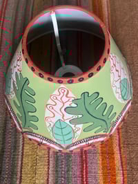 Image 4 of Leaves - 25cm base hand painted fabric shade