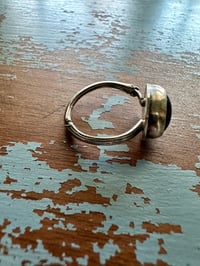 Image 9 of dark green tourmaline ring with twig band size 7.5