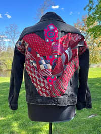 Image 3 of XL Red & Black Tie Quilt Jacket