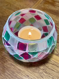 Image 2 of Mosaic Crackle Tealight Jar