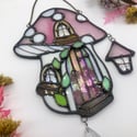 Large Stained Glass Mushroom House 