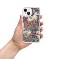 Image 21 of Boho Nature Cottagecore Inspired White Rabbits Among Berries Clear Case for iPhone®