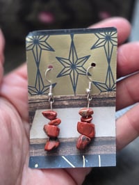 Red Jasper chip earrings