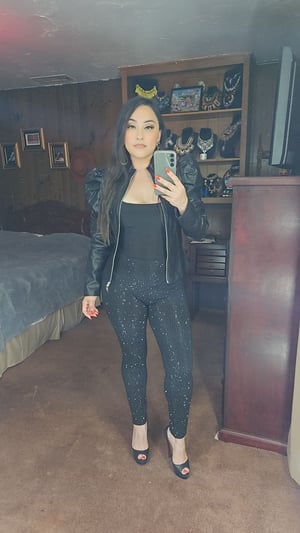 Image of Black Rhinestone Pants