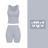 Image 1 of Grey 2 piece loungewear set