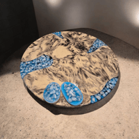 Image 3 of Handmade Art Stone & Resin Serving Board -36 cm (14 in) | Unique Italian Pebble Inlays | 