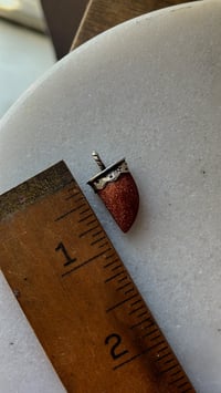 Image 2 of Goldstone tooth pendant