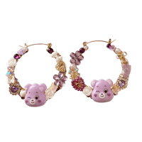 Purple CareBear Earrings