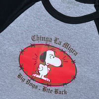 Image 2 of Chinga La Migra Raglan Baby Tee 