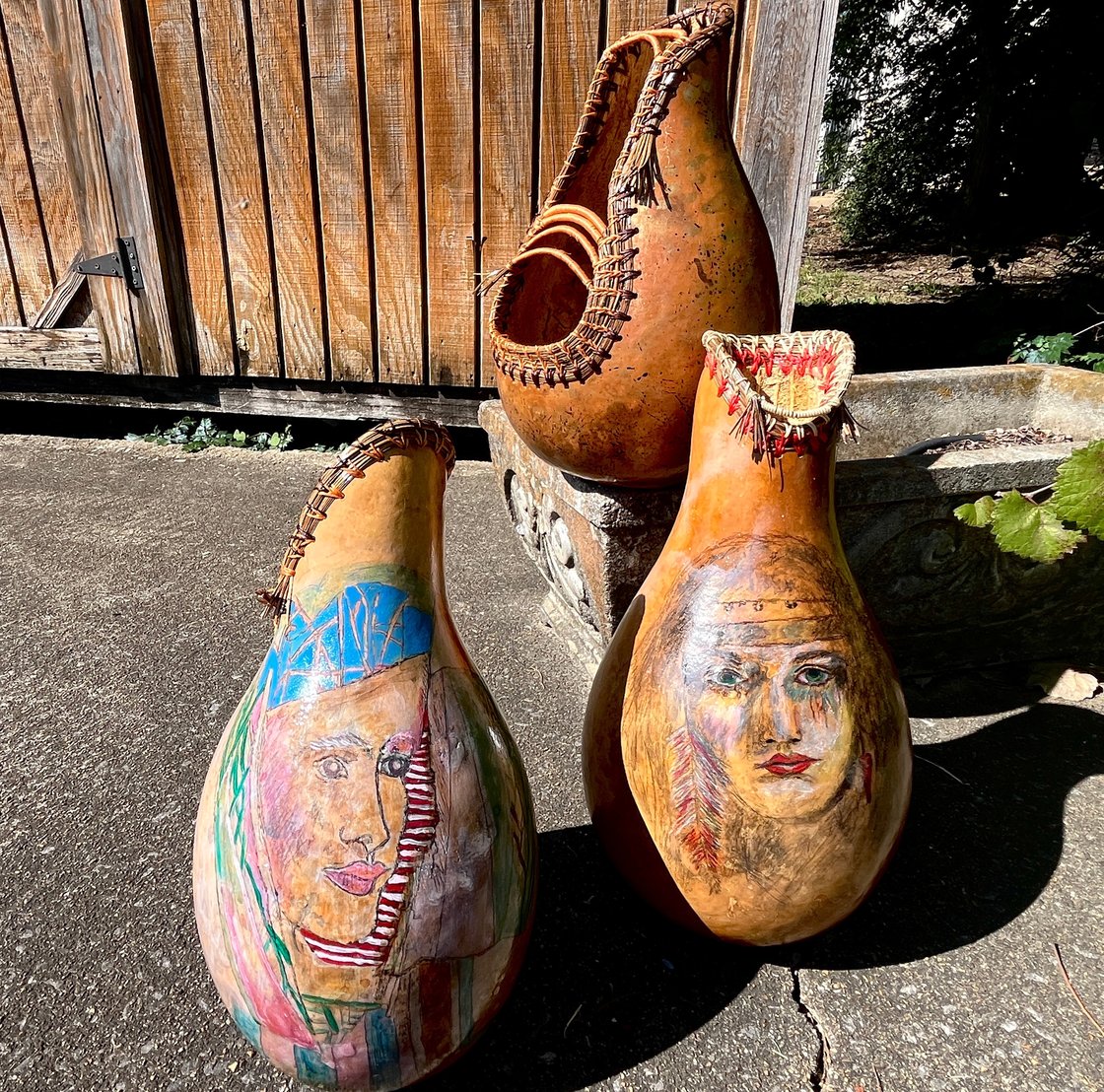 Image of Native American inspired Gourd- Far bottom Right