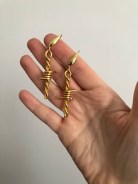 Image 3 of BARBED WIRE DROP EARRINGS 