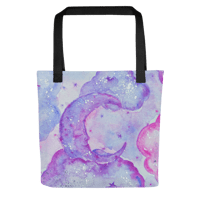 Image 3 of ‘Moon Adorned in Stars’ Tote Bag