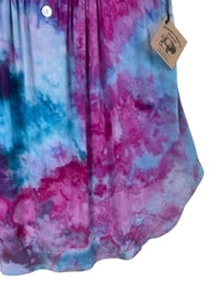 Image 4 of S Luxe Knit Babydoll Top in Raspberry Watercolor Ice Dye