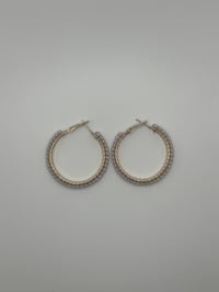 Image 1 of Pearl Hoops 