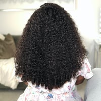 Image 2 of 250% Density Burmese Curly Flip Over Half Wig (from ISEE Hair)