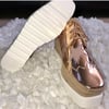 Rose Gold Lace Up Platforms