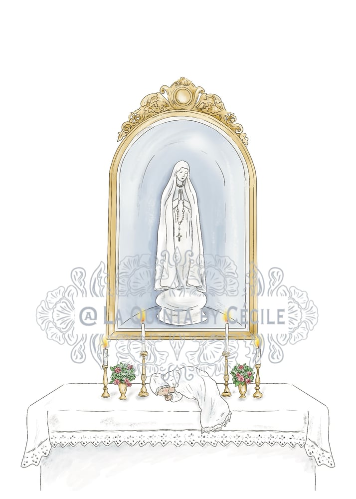 Image of Image de baptême autel de Marie