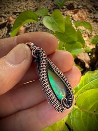 Image 2 of Aurora Opal Wrapped in Copper