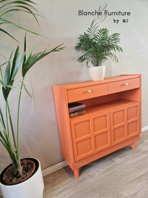 Image of Slim / Narrow hallway Sideboard in Tuscan Orange.