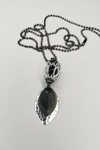 Image 2 of Black Glass Titanium Mermaid Lantern Pendant